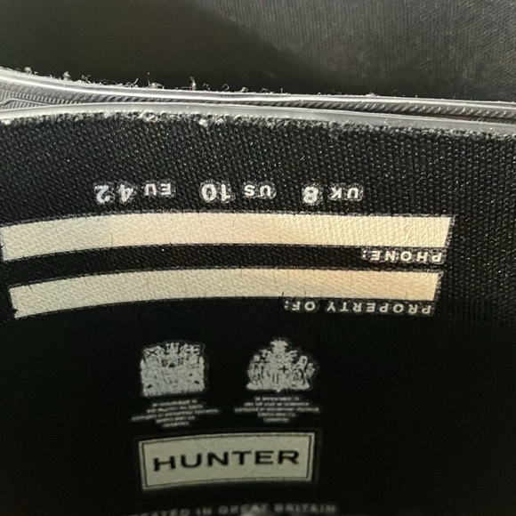 Hunter refined short gloss duo boots- UK 8 US 10 - Picture 6 of 7